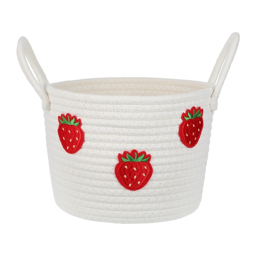 🆕Viral Strawberry Woven Basket With Handles